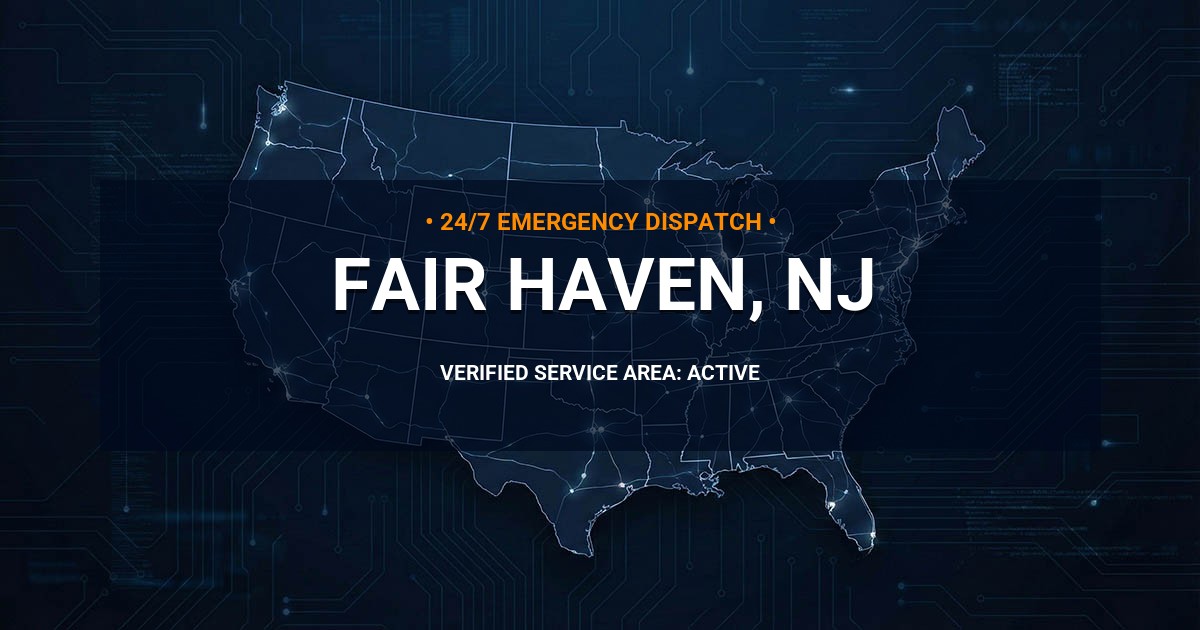 Emergency Plumbing Dispatch Map for Plumbing Services: Fair Haven, NJ