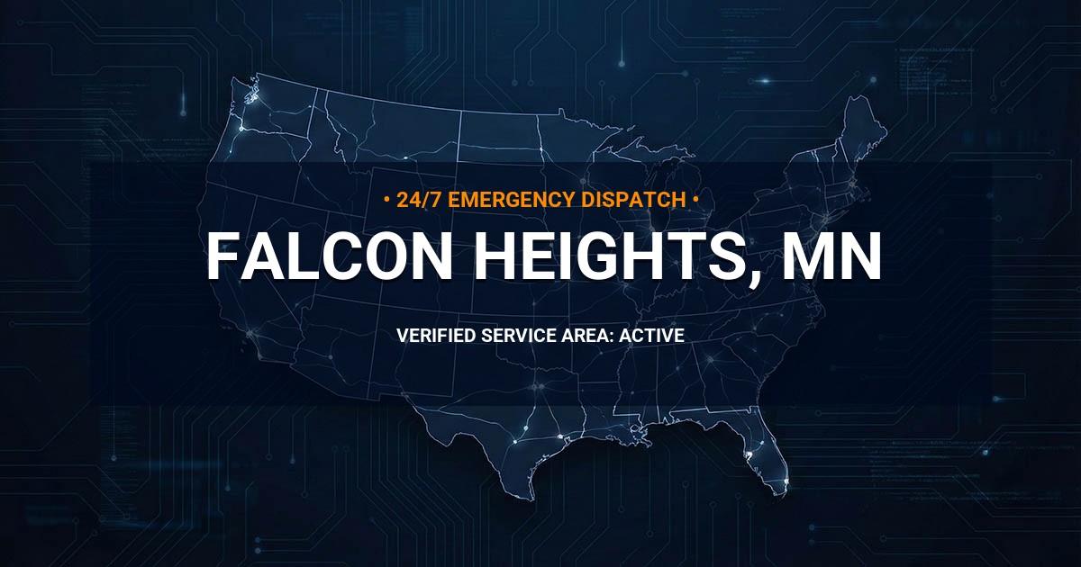 Emergency Plumbing Dispatch Map for Plumbing Services: Falcon Heights, MN