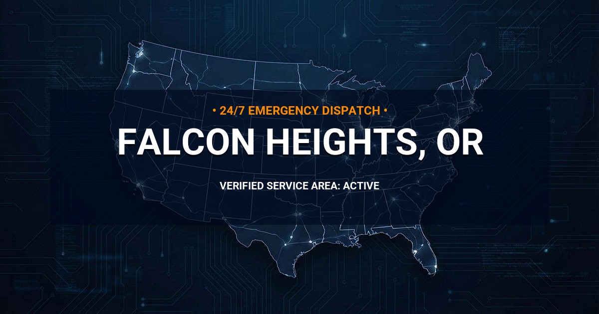 Emergency Plumbing Dispatch Map for Plumbing Services: Falcon Heights, OR