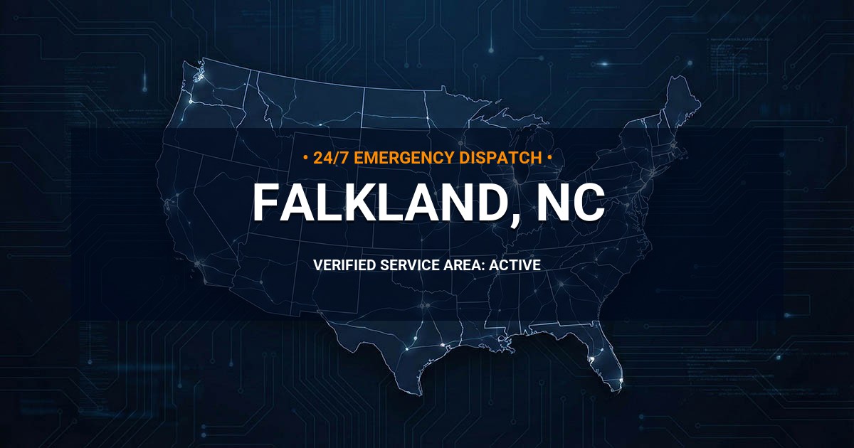 Emergency Plumbing Dispatch Map for Plumbing Services: Falkland, NC