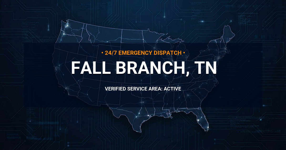 Emergency Plumbing Dispatch Map for Plumbing Services: Fall Branch, TN