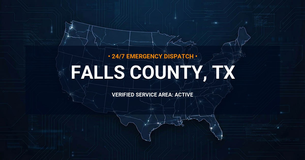 Emergency Plumbing Dispatch Map for Falls County Plumbing Logistics