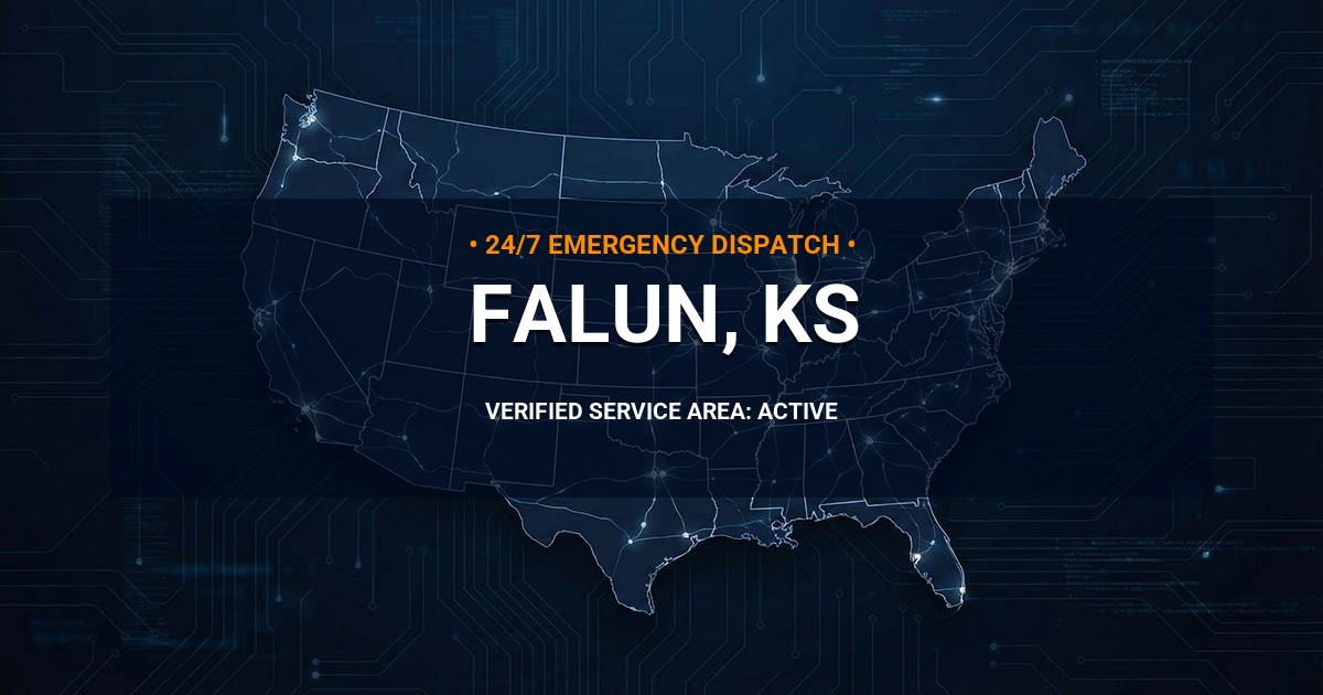 Emergency Plumbing Dispatch Map for Plumbing Services: Falun, KS