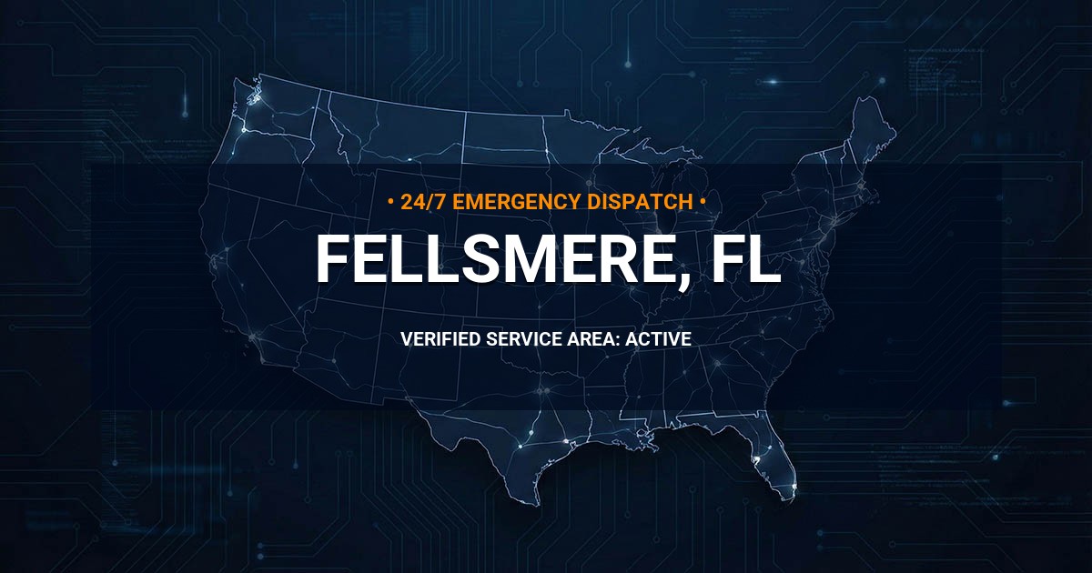 Emergency Plumbing Dispatch Map for Plumbing Services: Fellsmere, FL
