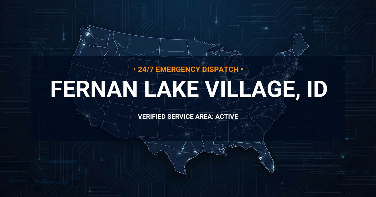 Emergency Plumbing Dispatch Map for Plumbing Services: Fernan Lake Village, ID