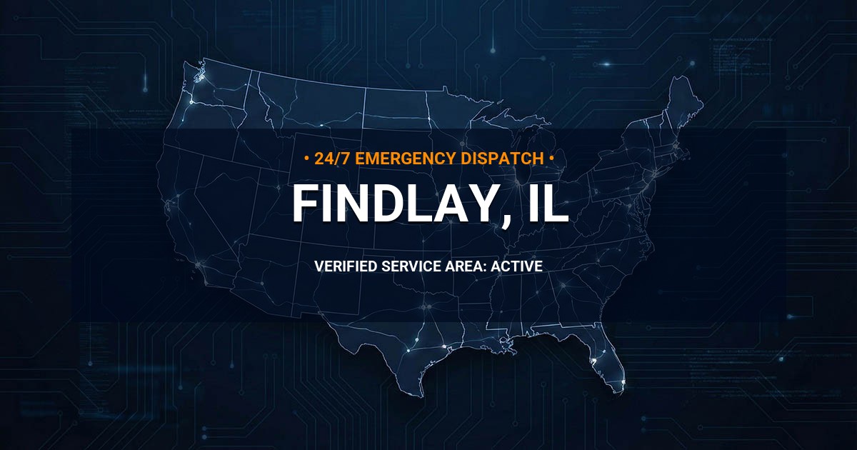 Emergency Plumbing Dispatch Map for Plumbing Services: Findlay, IL