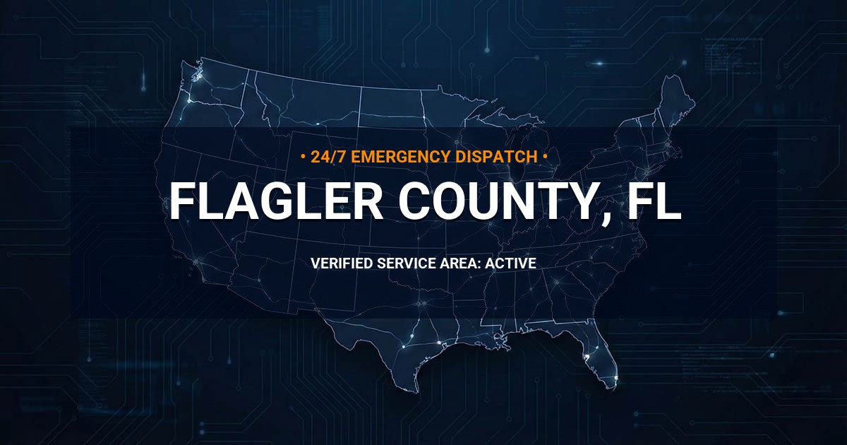 Emergency Plumbing Dispatch Map for Flagler County Plumbing Logistics