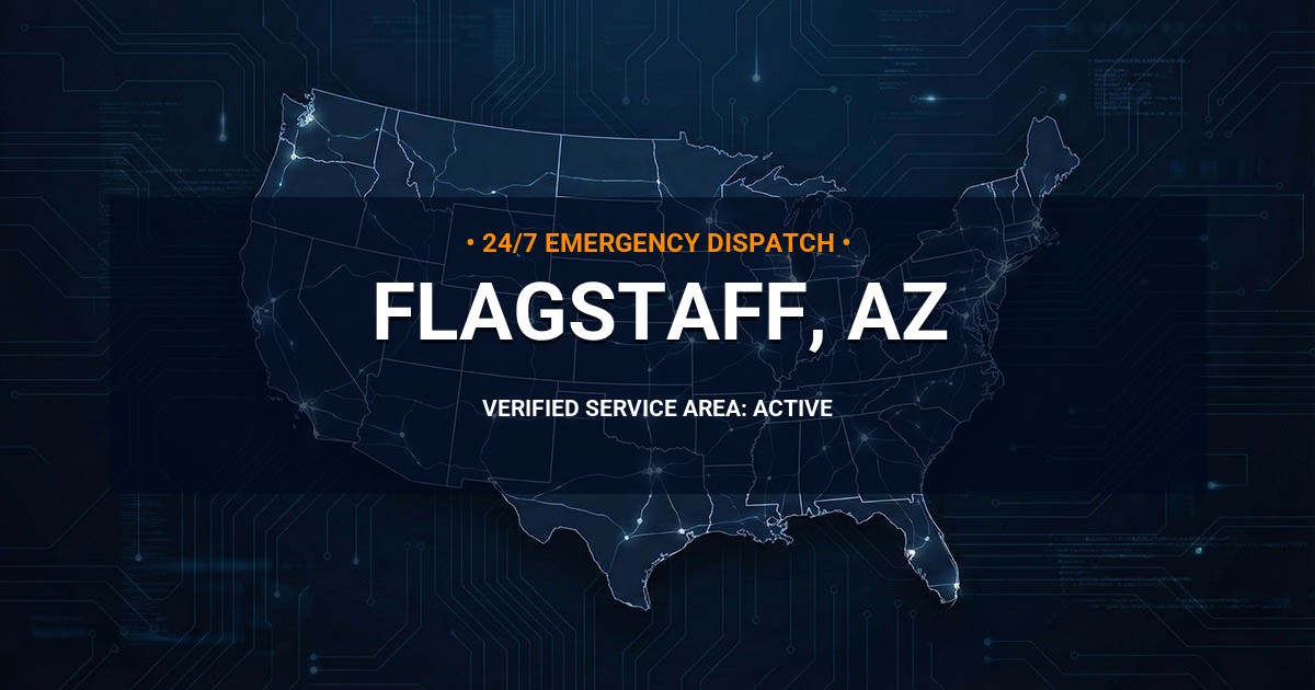 Emergency Plumbing Dispatch Map for Plumbing Services: Flagstaff, AZ