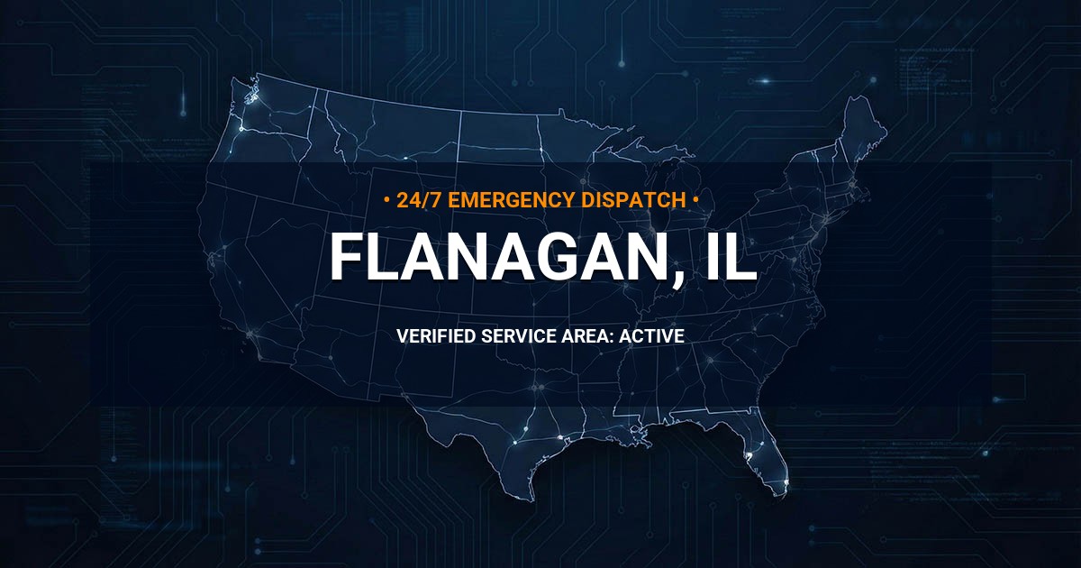 Emergency Plumbing Dispatch Map for Plumbing Services: Flanagan, IL