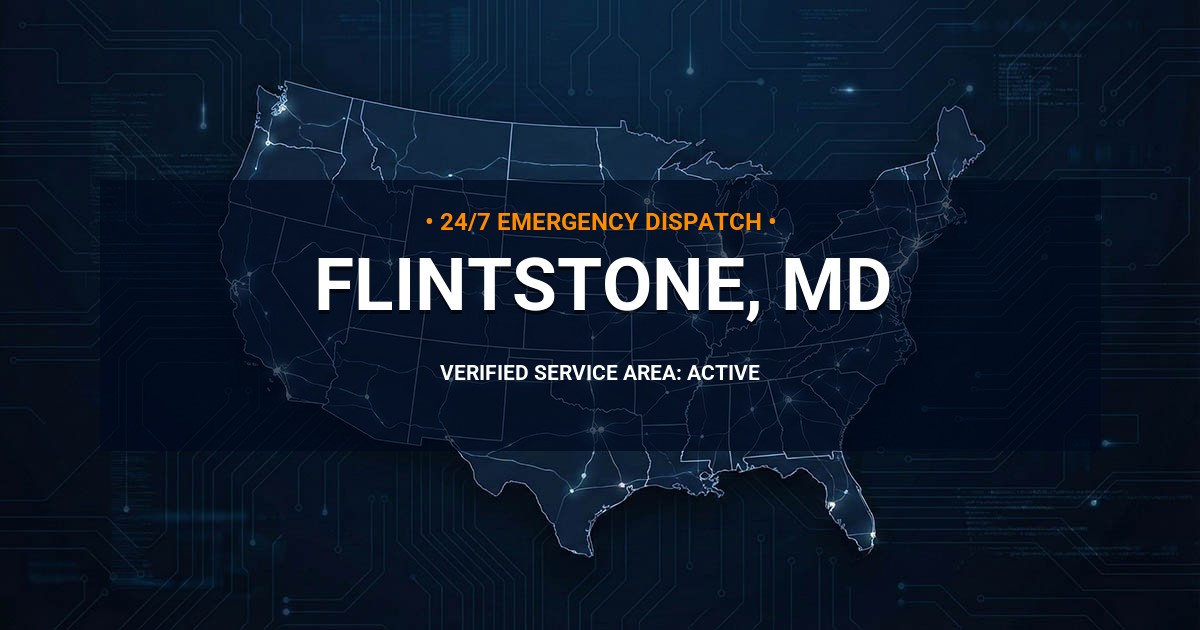 Emergency Plumbing Dispatch Map for Plumbing Services: Flintstone, MD