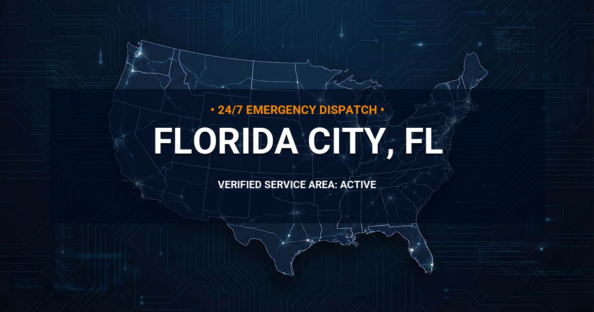 Emergency Plumbing Dispatch Map for Plumbing Services: Florida City, FL
