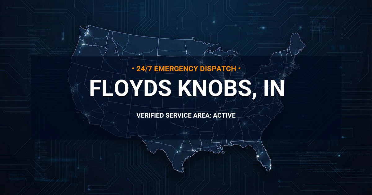 Emergency Plumbing Dispatch Map for Plumbing Services: Floyds Knobs, IN