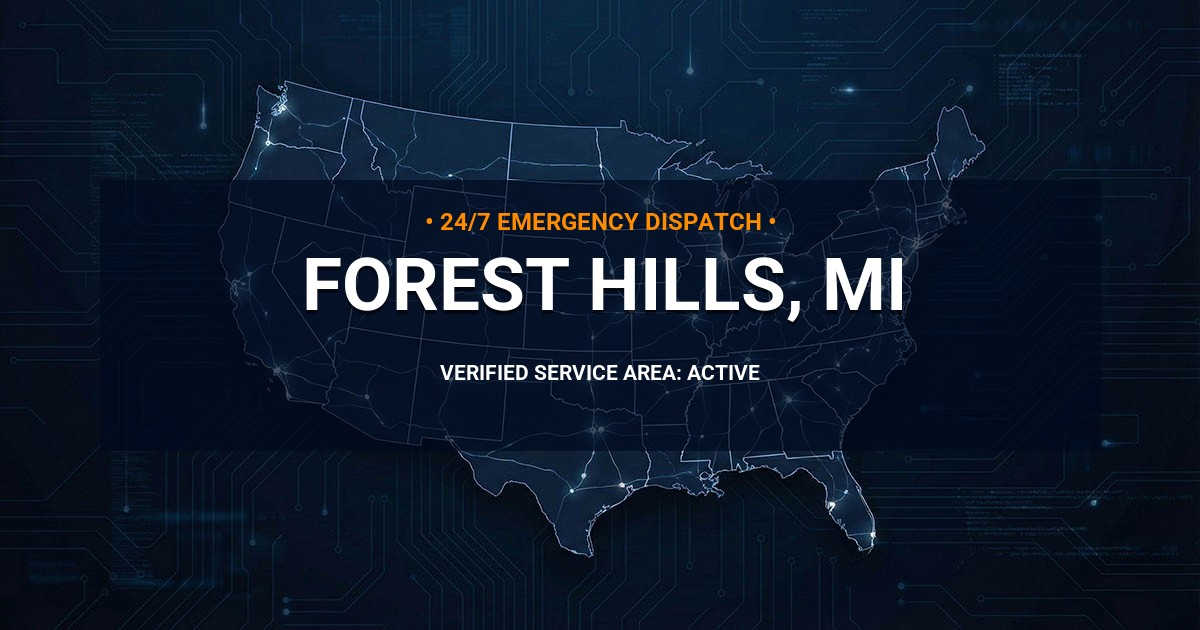 Emergency Plumbing Dispatch Map for Plumbing Services: Forest Hills, MI