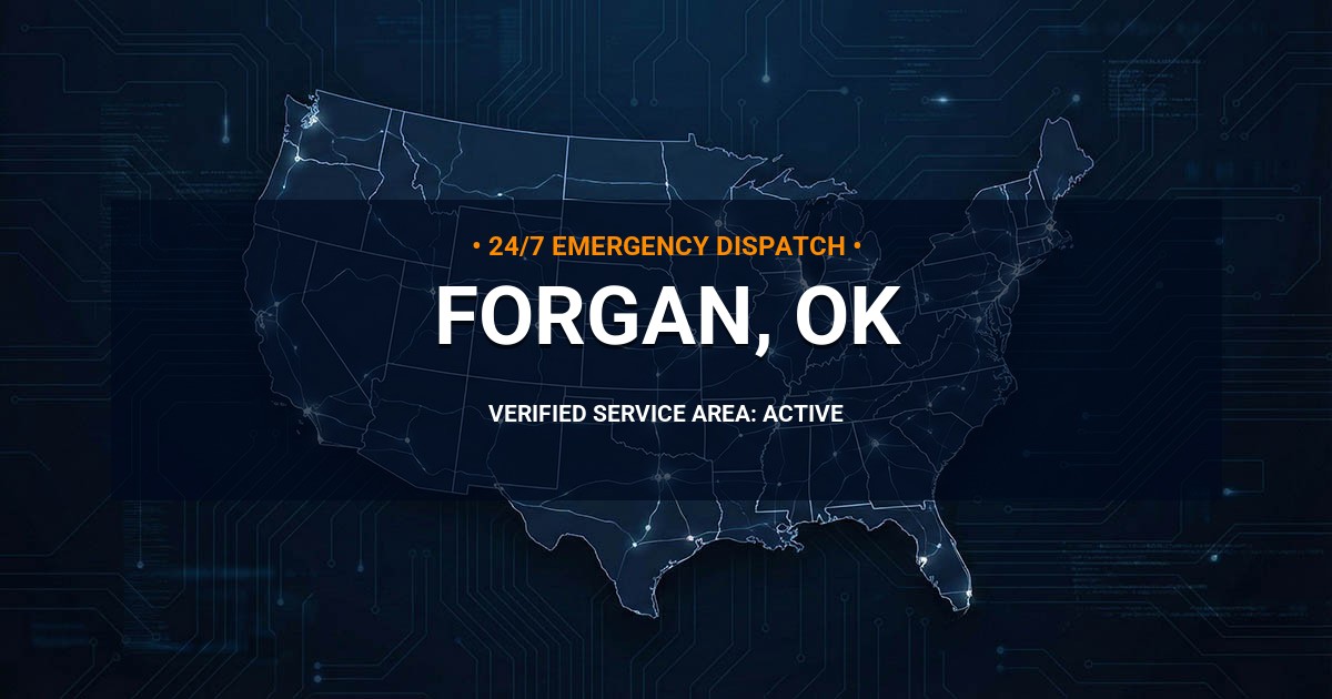 Emergency Plumbing Dispatch Map for Plumbing Services: Forgan, OK