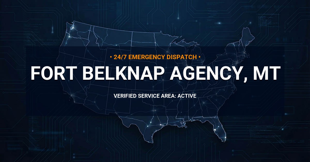 Emergency Plumbing Dispatch Map for Plumbing Services: Fort Belknap Agency, MT