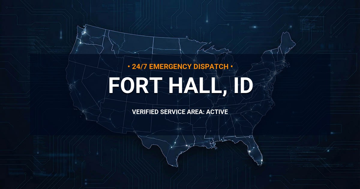 Emergency Plumbing Dispatch Map for Plumbing Services: Fort Hall, ID