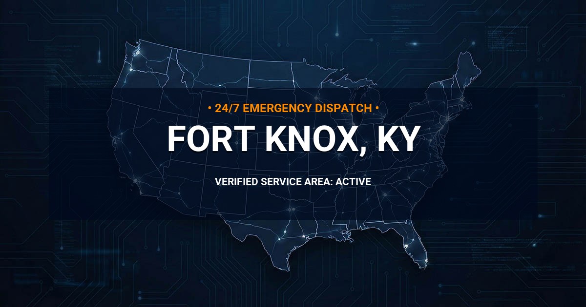 Emergency Plumbing Dispatch Map for Plumbing Services: Fort Knox, KY