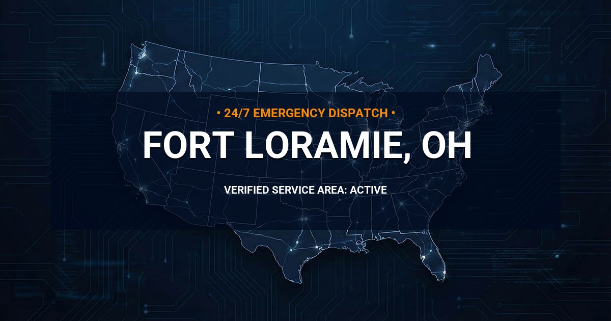 Emergency Plumbing Dispatch Map for Plumbing Services: Fort Loramie, OH