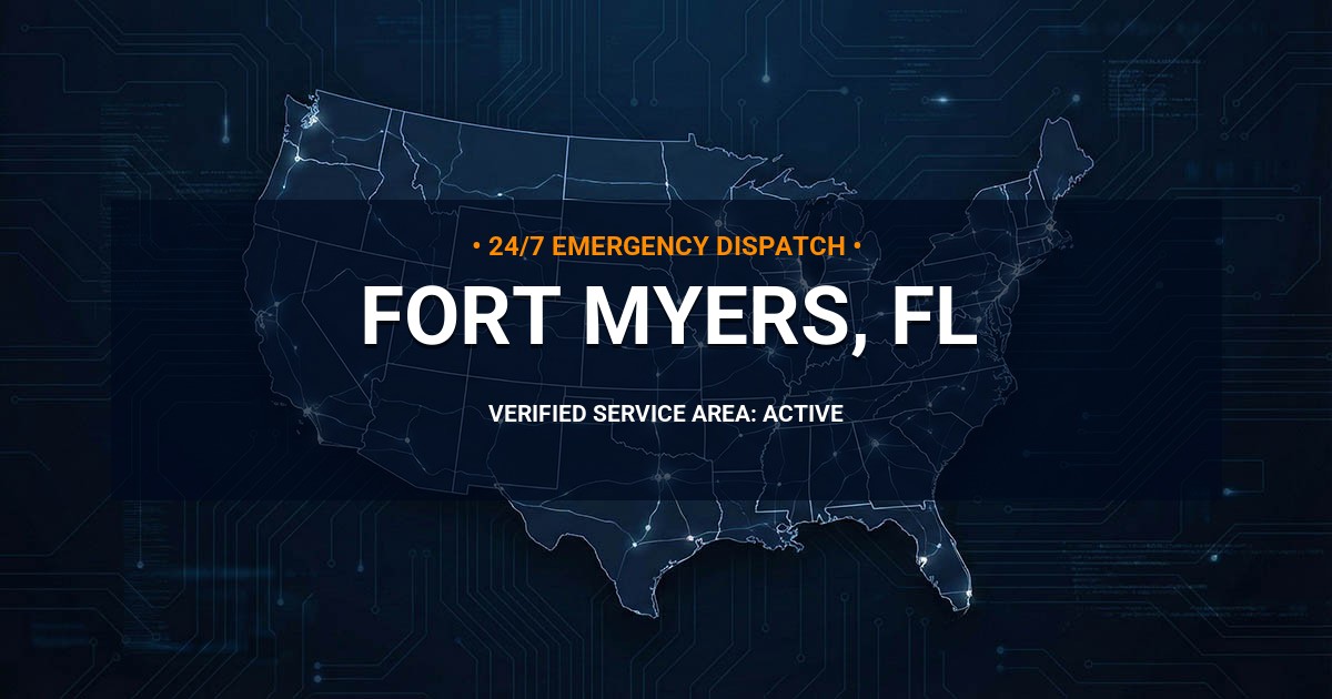 Emergency Plumbing Dispatch Map for Plumbing Services: Fort Myers, FL