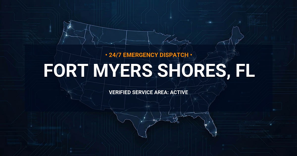 Emergency Plumbing Dispatch Map for Plumbing Services: Fort Myers Shores, FL