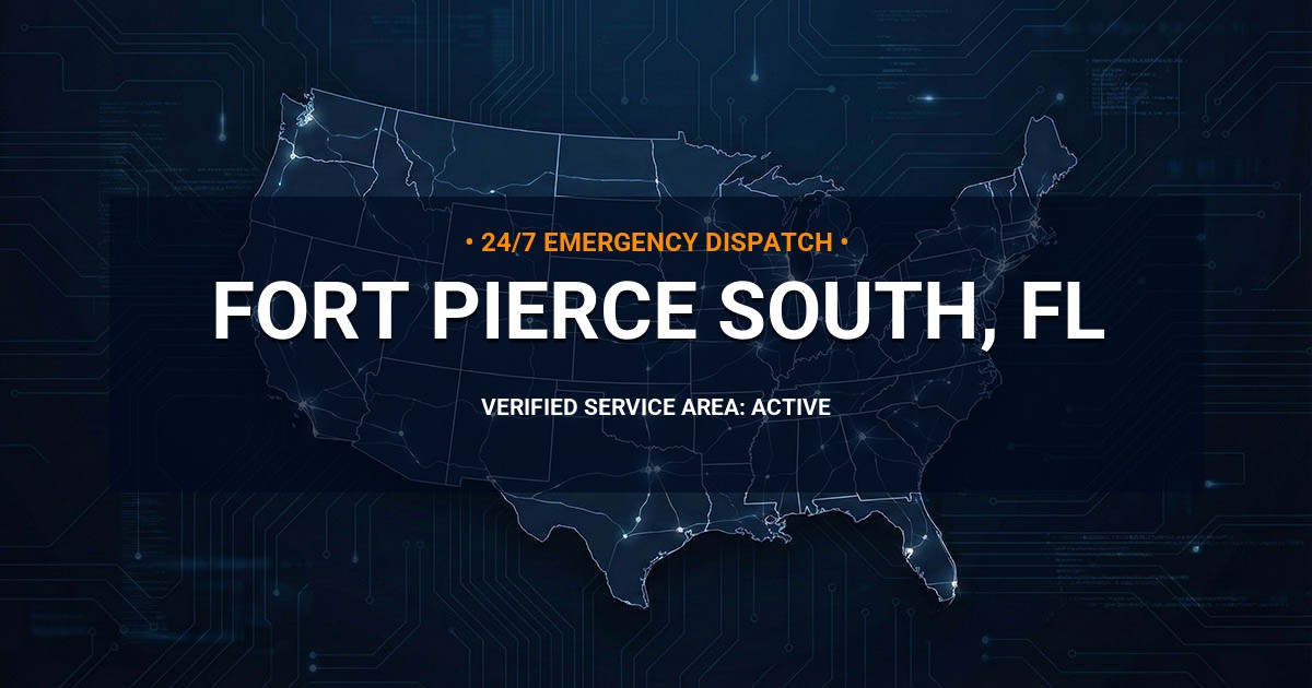 Emergency Plumbing Dispatch Map for Plumbing Services: Fort Pierce South, FL