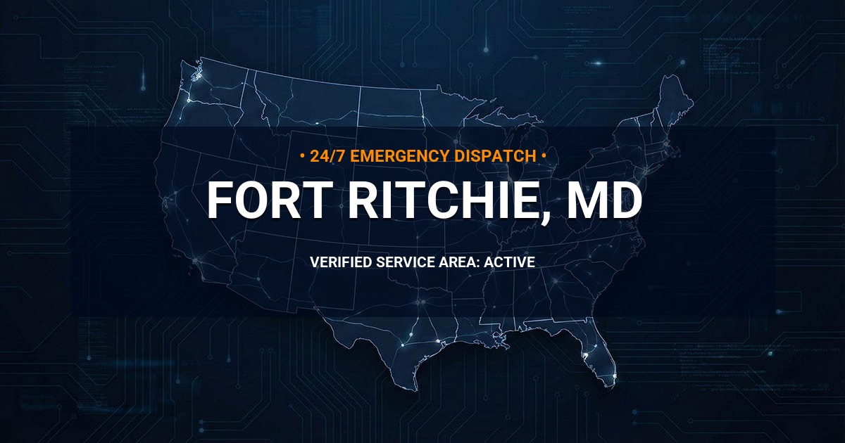 Emergency Plumbing Dispatch Map for Plumbing Services: Fort Ritchie, MD