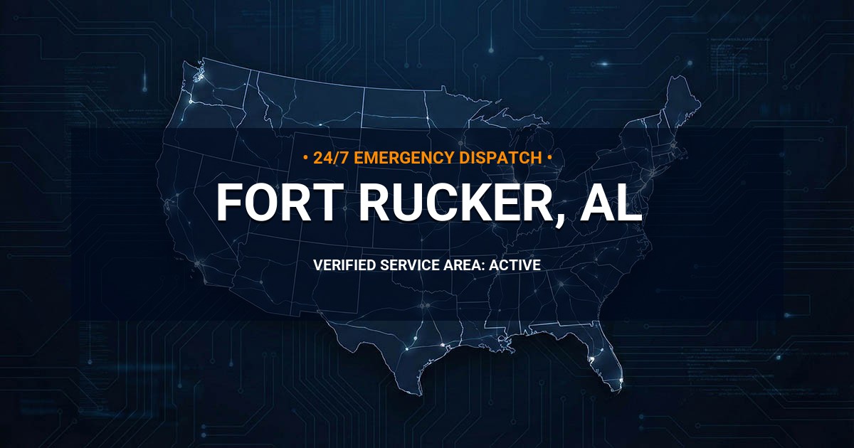 Emergency Plumbing Dispatch Map for Plumbing Services: Fort Rucker, AL