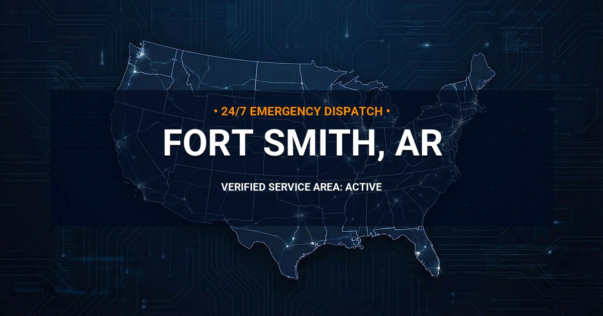 Emergency Plumbing Dispatch Map for Plumbing Services: Fort Smith, AR