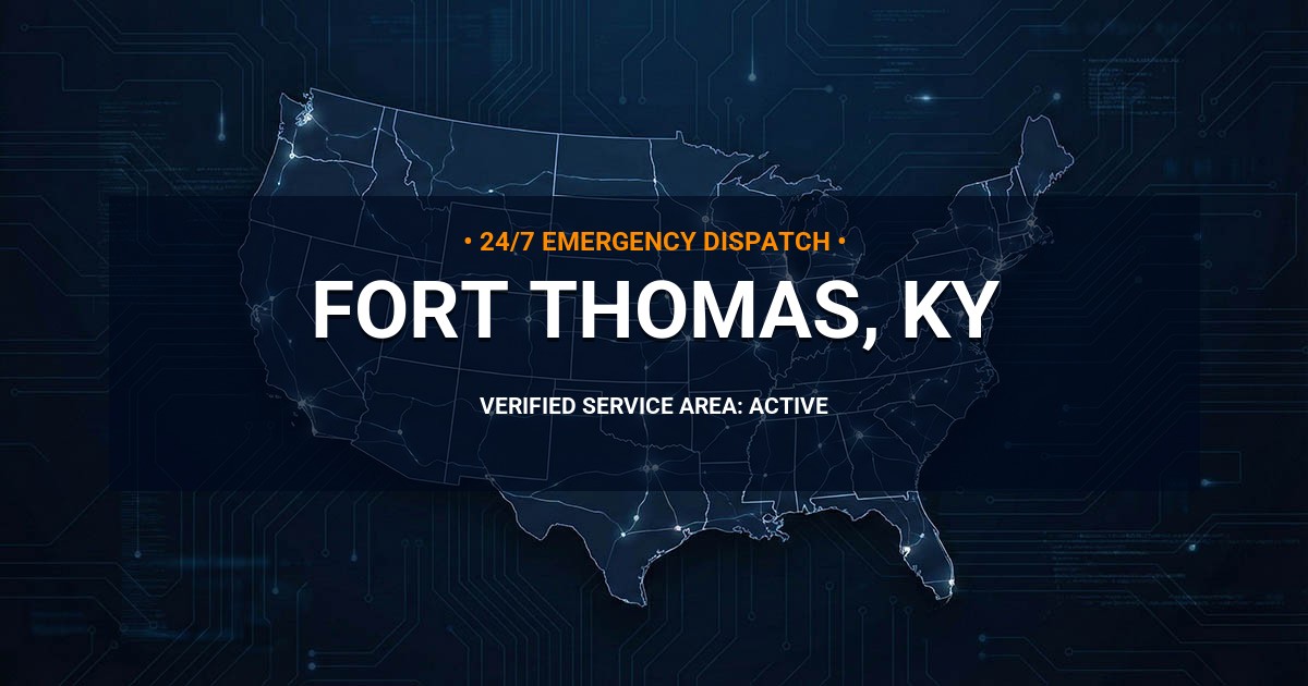 Emergency Plumbing Dispatch Map for Plumbing Services: Fort Thomas, KY