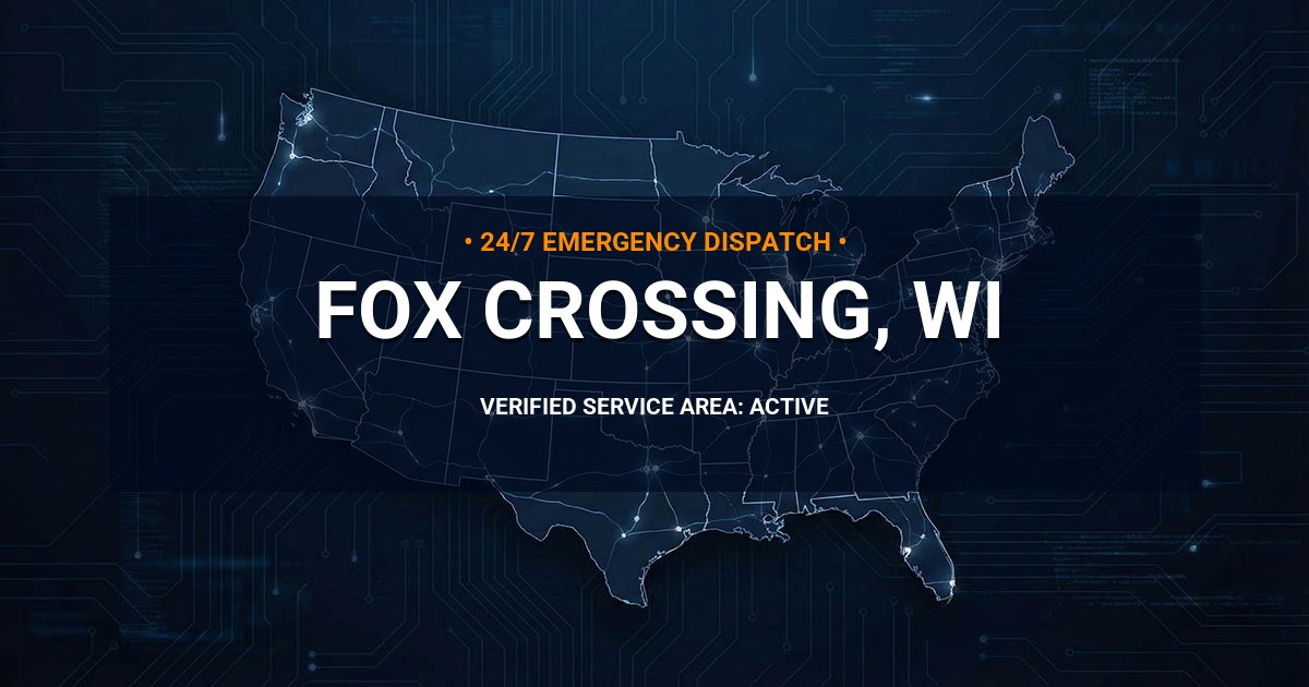 Emergency Plumbing Dispatch Map for Plumbing Services: Fox Crossing, WI