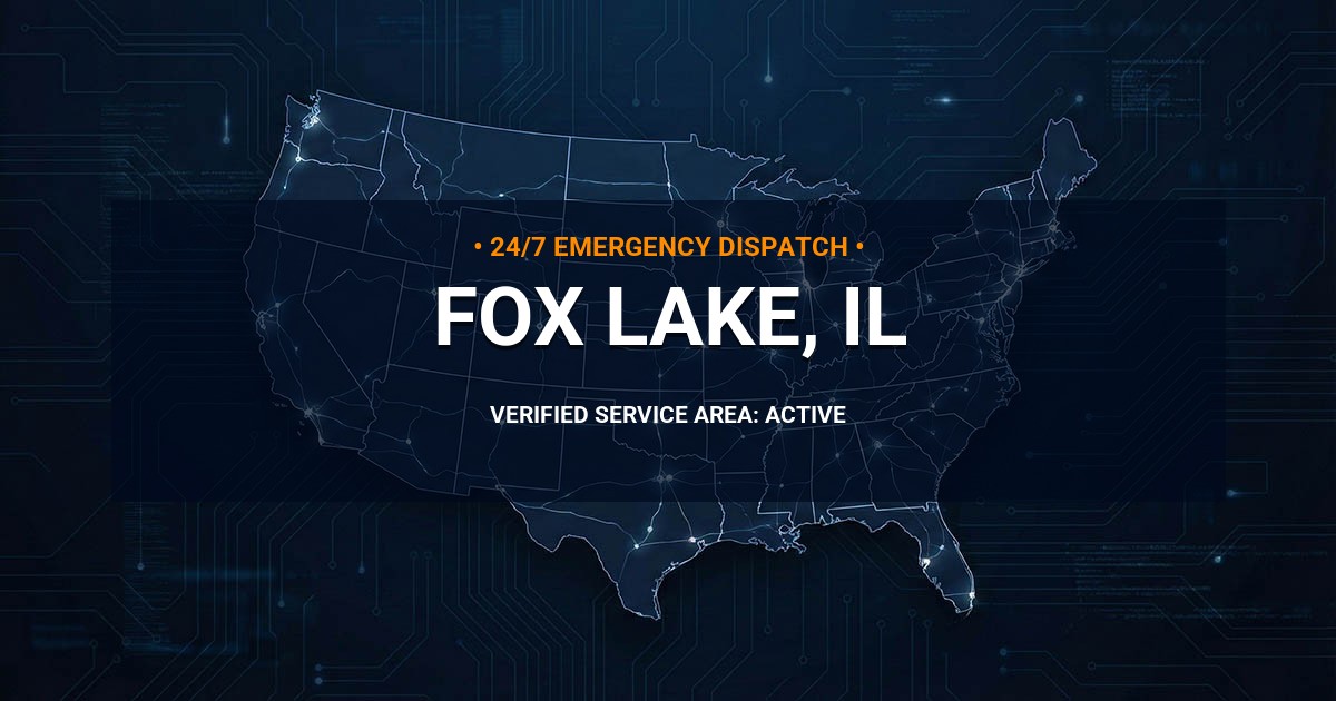 Emergency Plumbing Dispatch Map for Plumbing Services: Fox Lake, IL