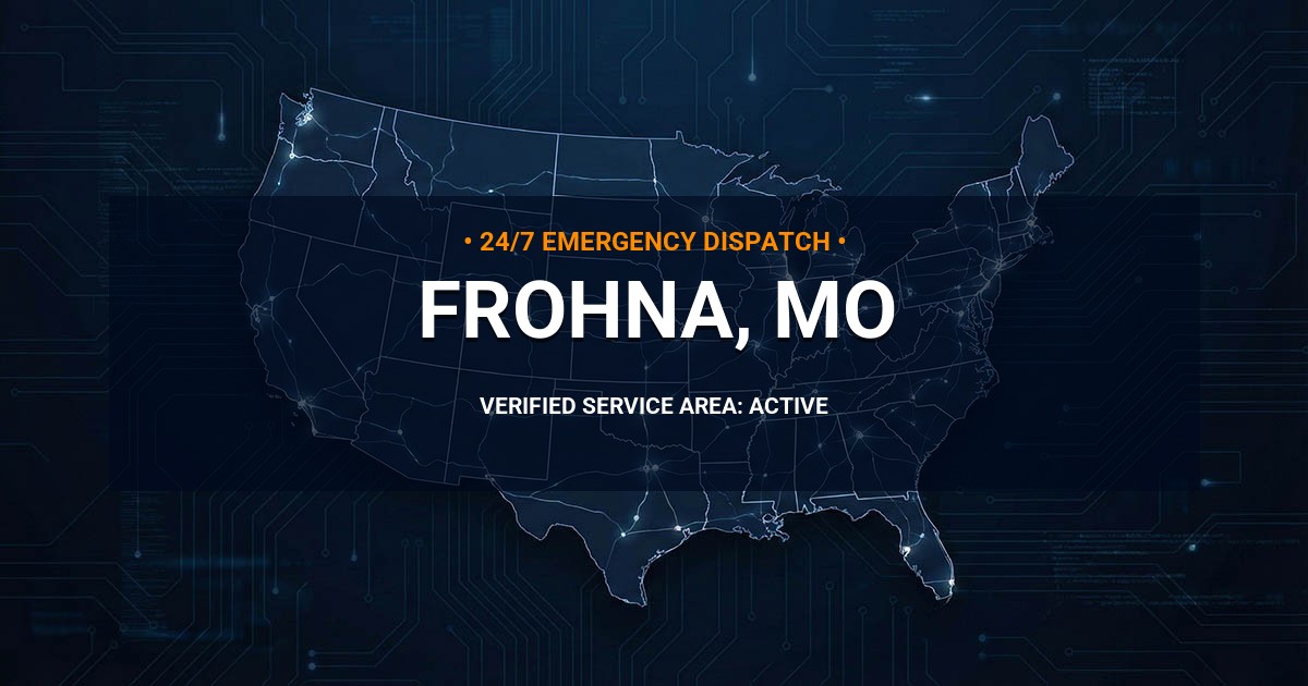 Emergency Plumbing Dispatch Map for Plumbing Services: Frohna, MO