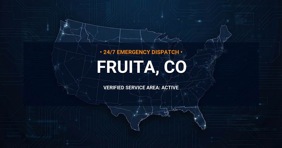 Emergency Plumbing Dispatch Map for Plumbing Services: Fruita, CO