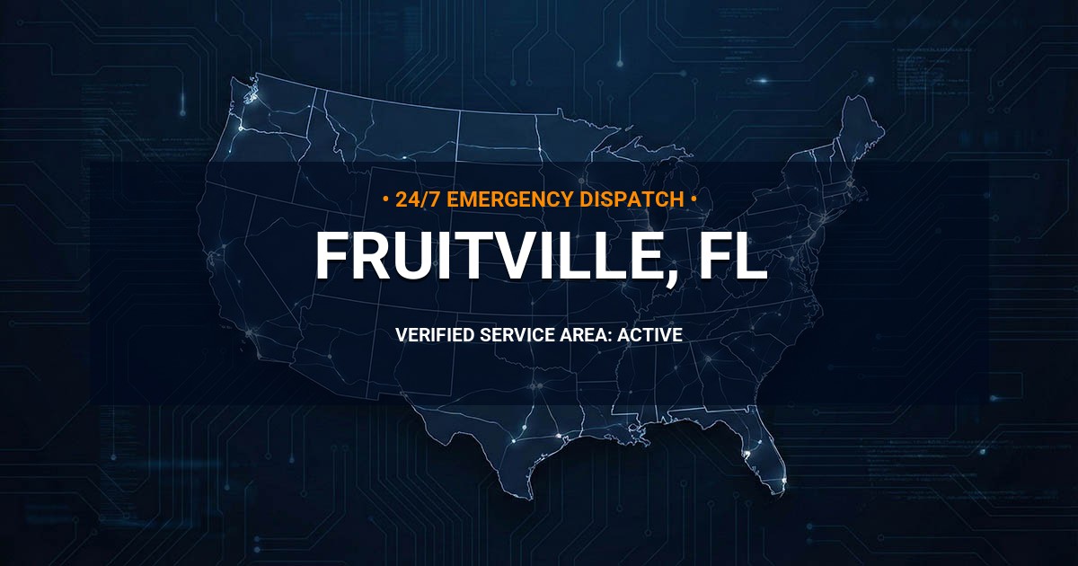 Emergency Plumbing Dispatch Map for Plumbing Services: Fruitville, FL