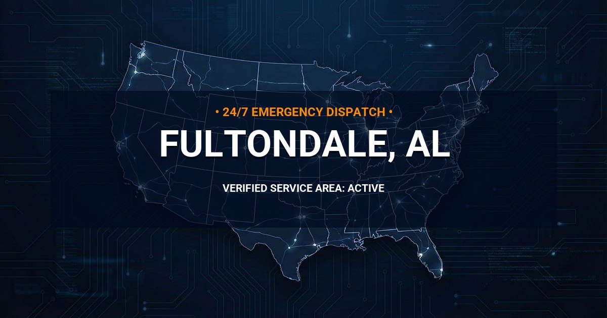 Emergency Plumbing Dispatch Map for Plumbing Services: Fultondale, AL