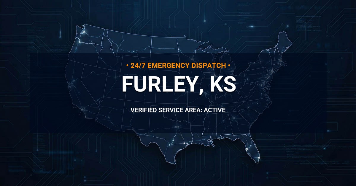 Emergency Plumbing Dispatch Map for Plumbing Services: Furley, KS