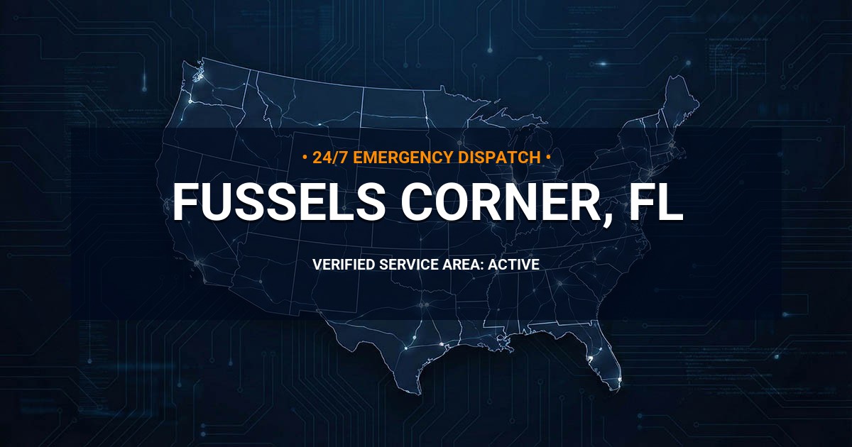 Emergency Plumbing Dispatch Map for Plumbing Services: Fussels Corner, FL