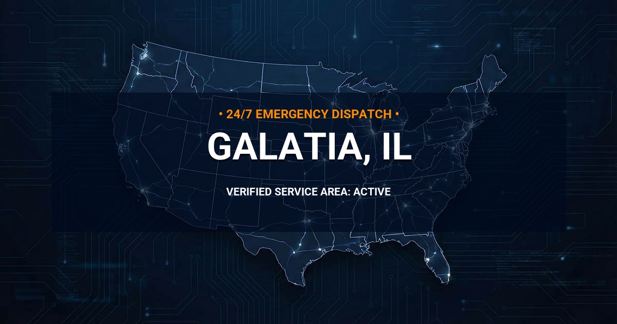 Emergency Plumbing Dispatch Map for Plumbing Services: Galatia, IL