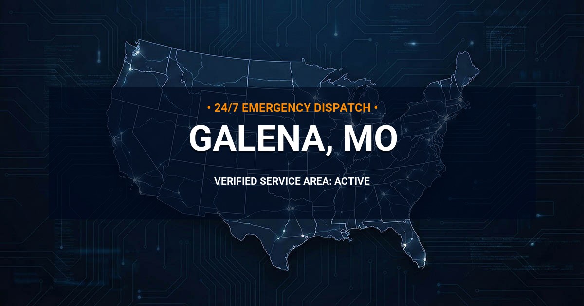 Emergency Plumbing Dispatch Map for Plumbing Services: Galena, MO