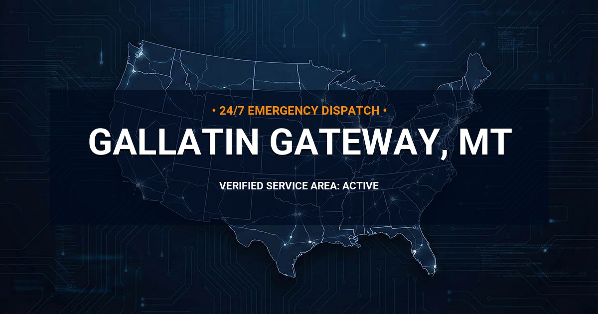 Emergency Plumbing Dispatch Map for Plumbing Services: Gallatin Gateway, MT