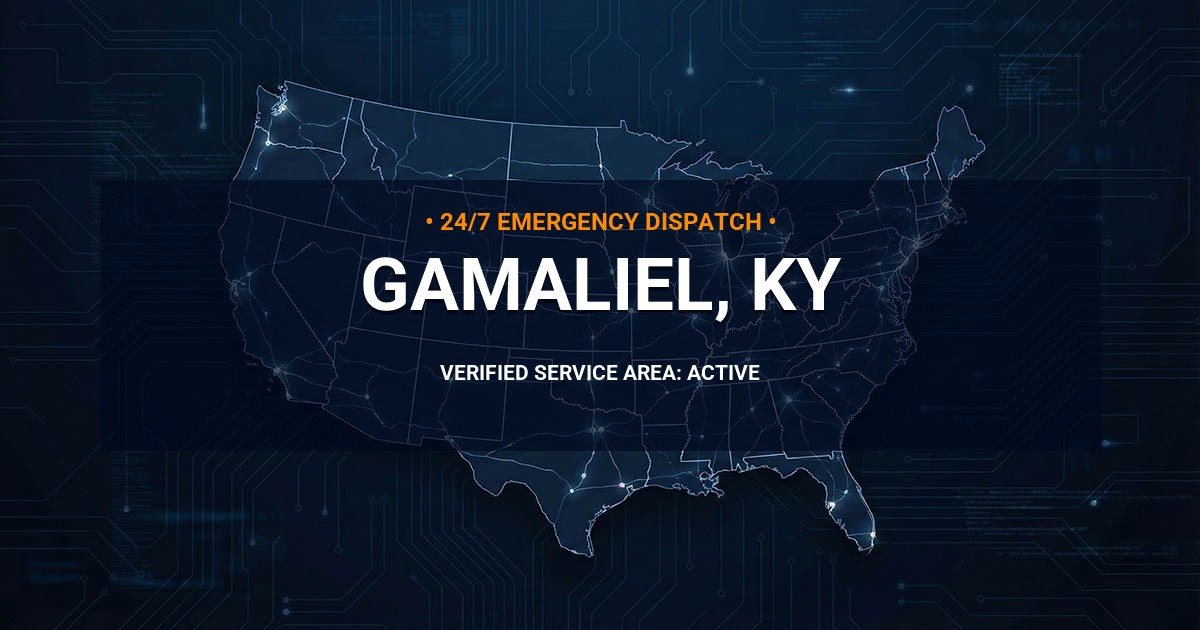 Emergency Plumbing Dispatch Map for Plumbing Services: Gamaliel, KY