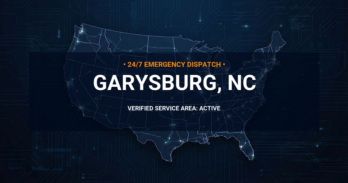 Emergency Plumbing Dispatch Map for Plumbing Services: Garysburg, NC