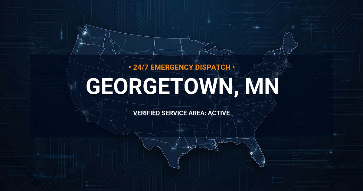Emergency Plumbing Dispatch Map for Plumbing Services: Georgetown, MN