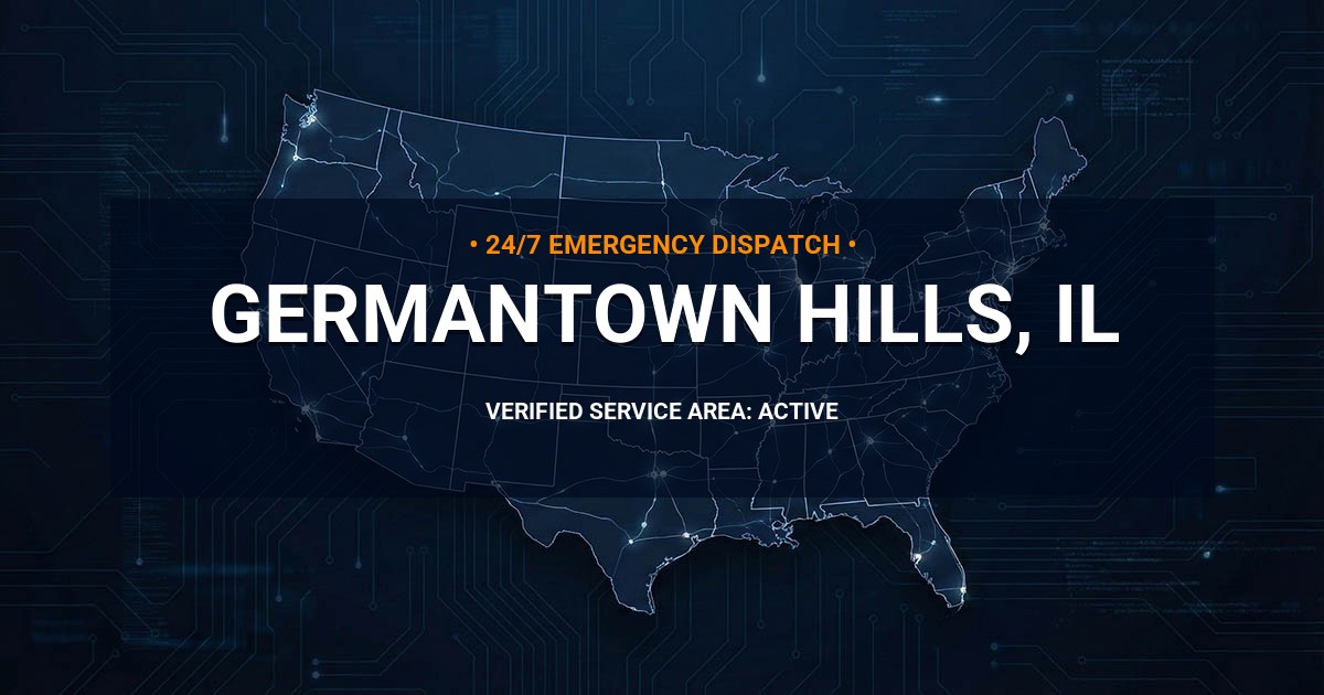Emergency Plumbing Dispatch Map for Plumbing Services: Germantown Hills, IL