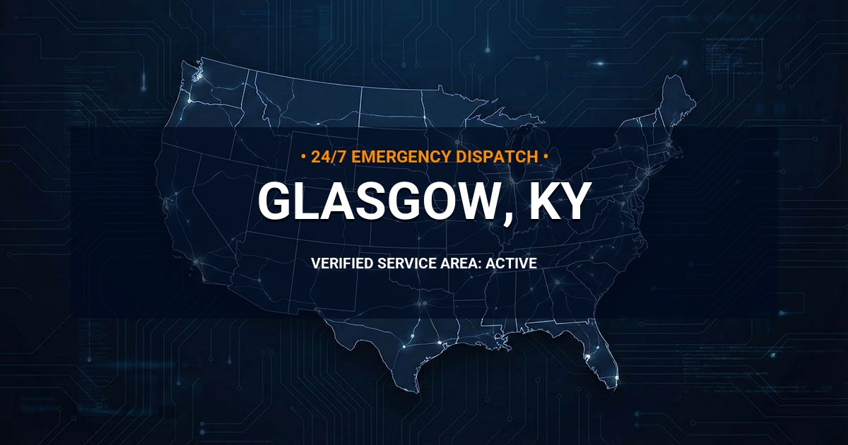 Emergency Plumbing Dispatch Map for Plumbing Services: Glasgow, KY