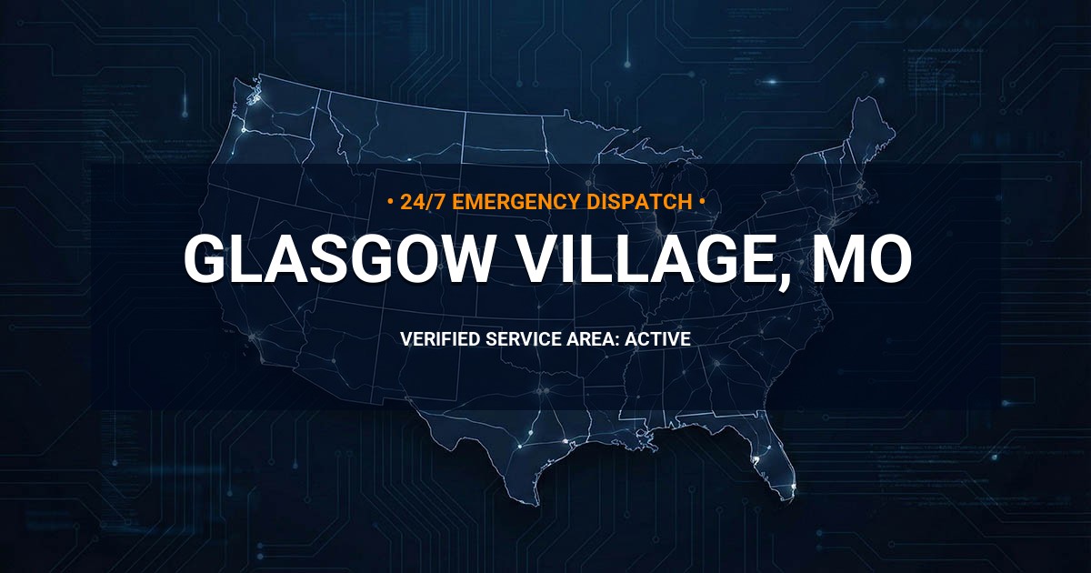 Emergency Plumbing Dispatch Map for Plumbing Services: Glasgow Village, MO