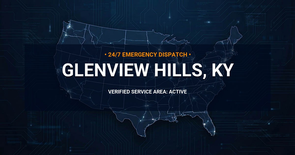 Emergency Plumbing Dispatch Map for Plumbing Services: Glenview Hills, KY