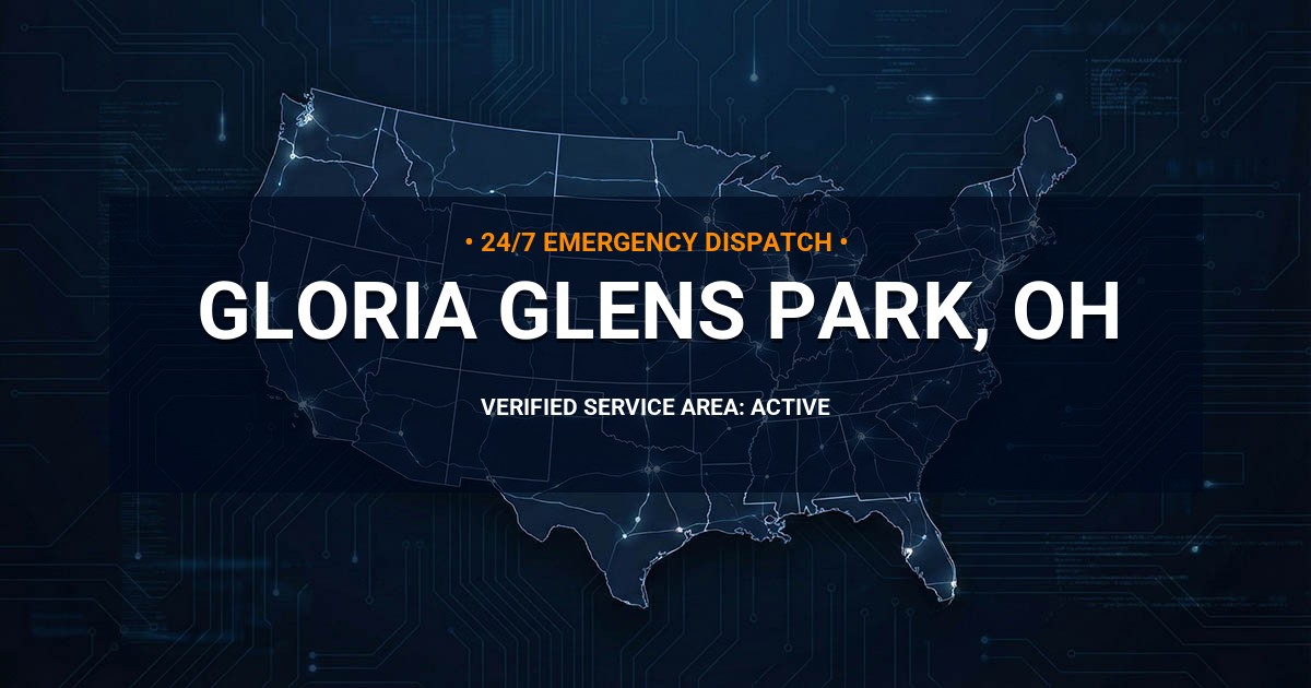 Emergency Plumbing Dispatch Map for Plumbing Services: Gloria Glens Park, OH