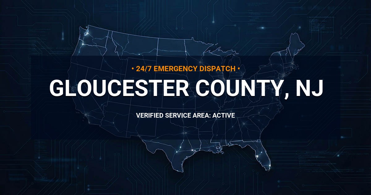 Emergency Plumbing Dispatch Map for Gloucester County Plumbing Logistics