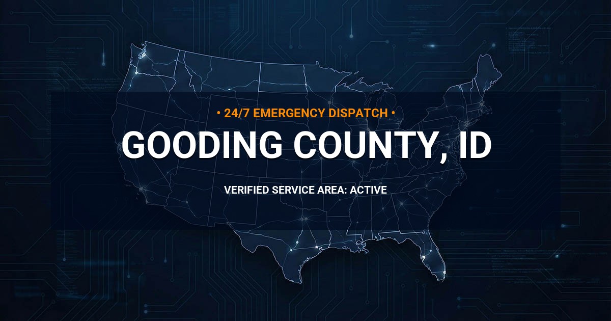 Emergency Plumbing Dispatch Map for Gooding County Plumbing Logistics